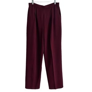 St. John Collection Burgundy Santana Knit Pants 10 EPC